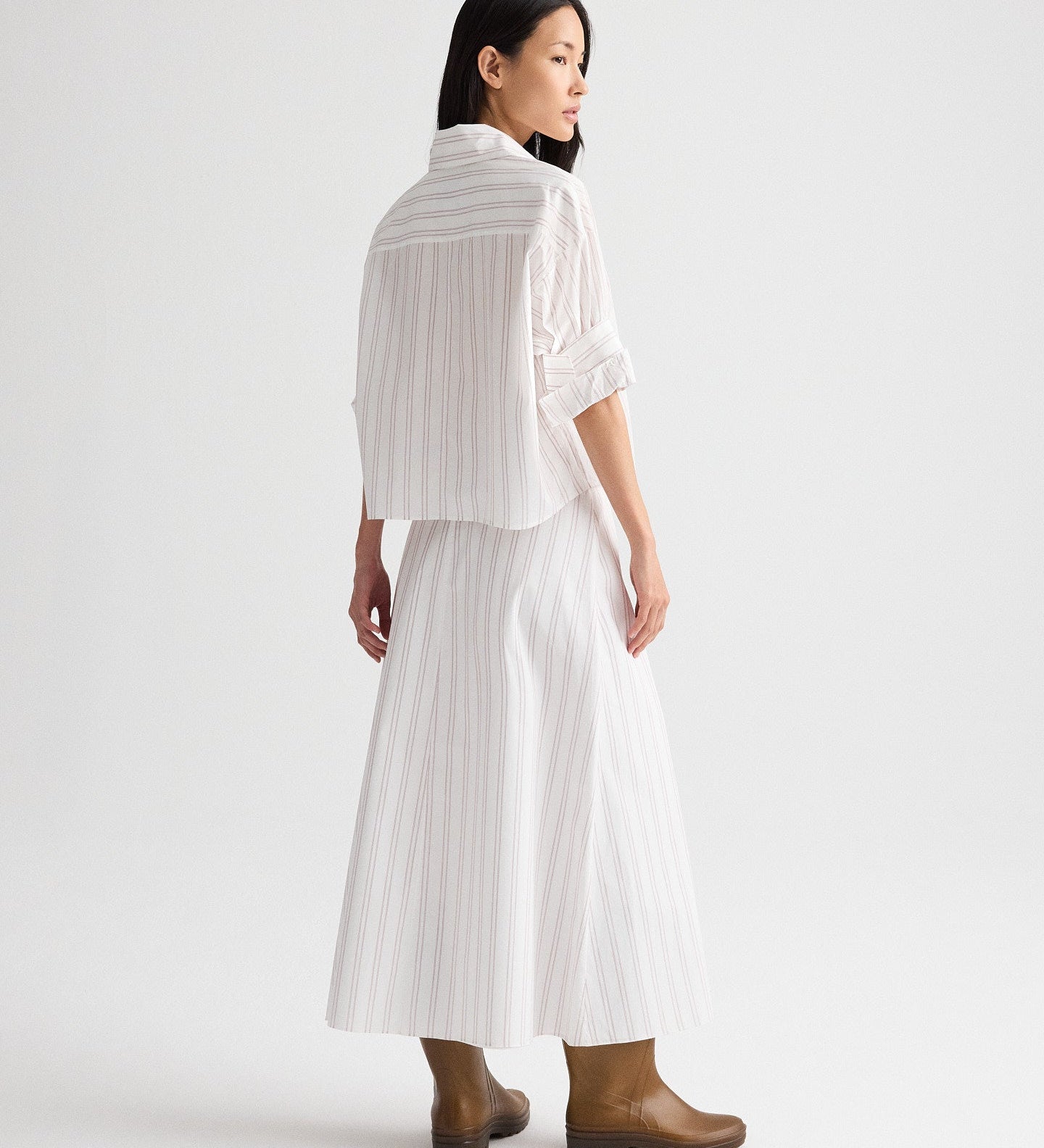 TWP - Tie One On Shirt in Drop Needle Double Stripe