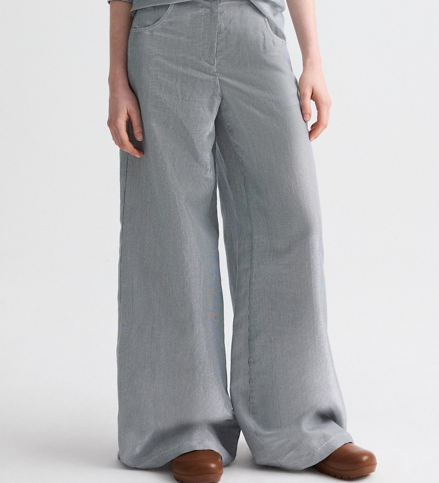 TWP - Dillon Pant in Glossy Mini Stripe