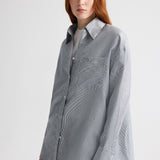 TWP - Big Joe Shirt in Glossy Mini Stripe