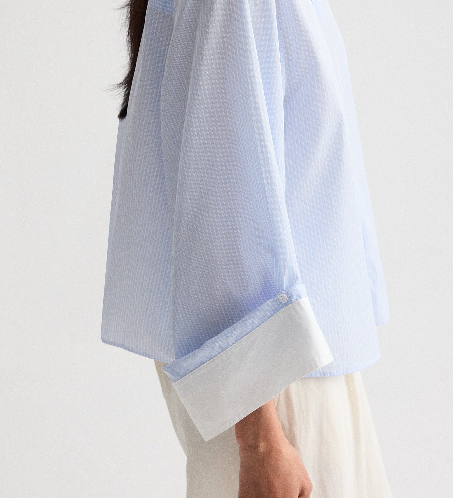 TWP - The Beau Shirt in Stripe Twill Shirting