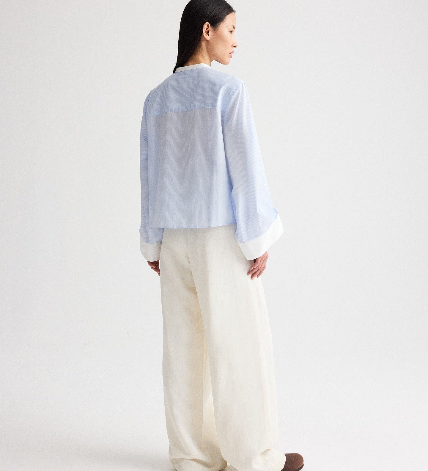 TWP - The Beau Shirt in Stripe Twill Shirting