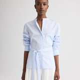 TWP - Tied Down Shirt in Stripe Twill Shirting