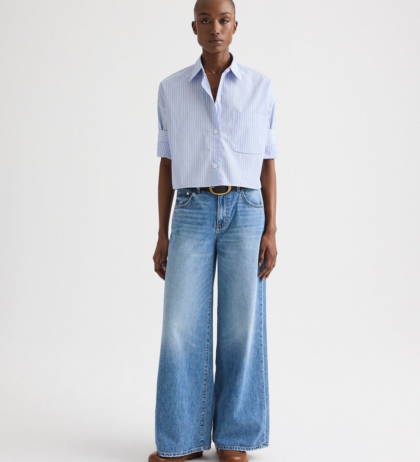 TWP - Next Ex Shirt in Spaced Stripe Cotton Shirting