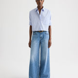 TWP - Next Ex Shirt in Spaced Stripe Cotton Shirting
