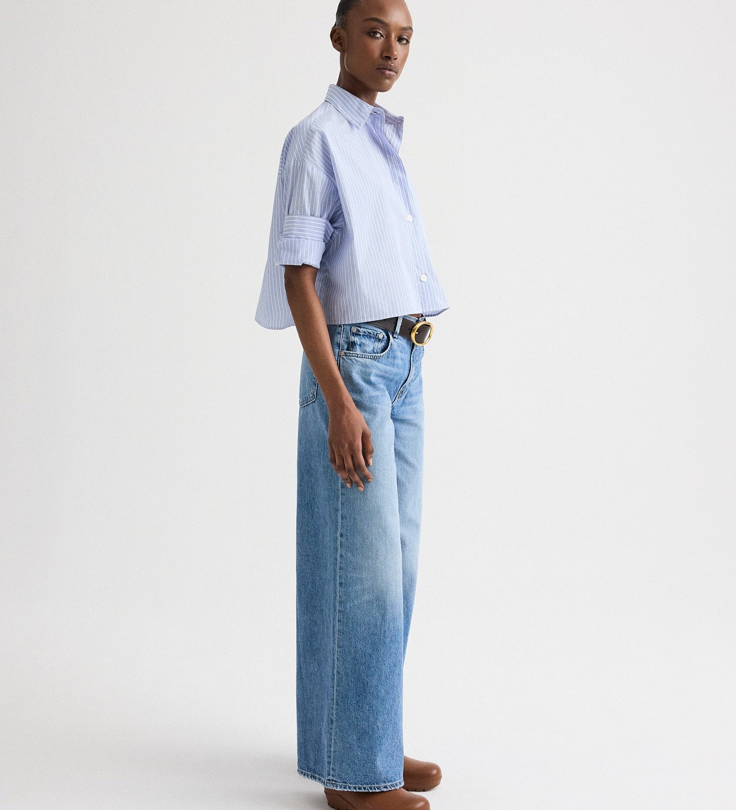 TWP - Next Ex Shirt in Spaced Stripe Cotton Shirting