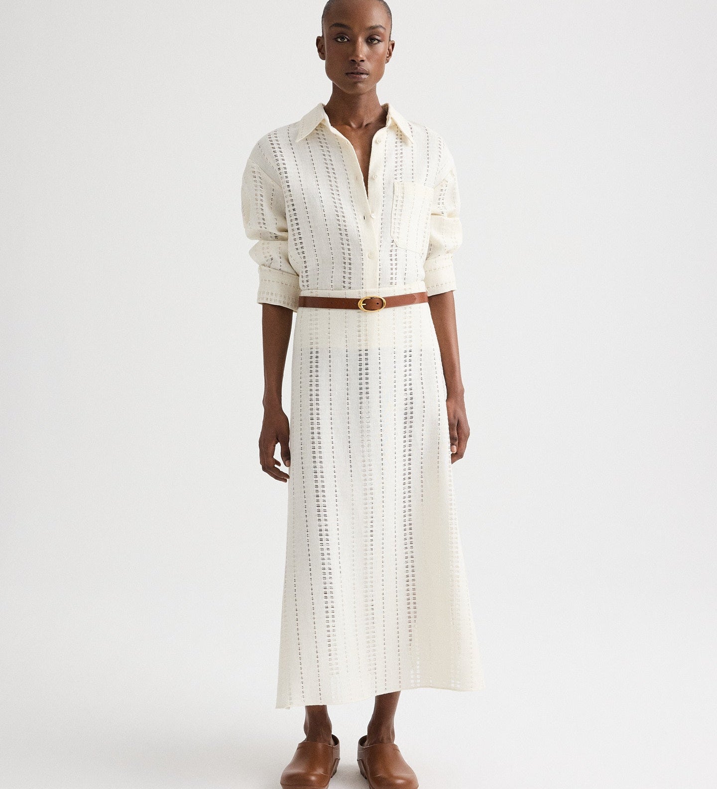 TWP - J.D. Shirt in Ladder Weave Linen
