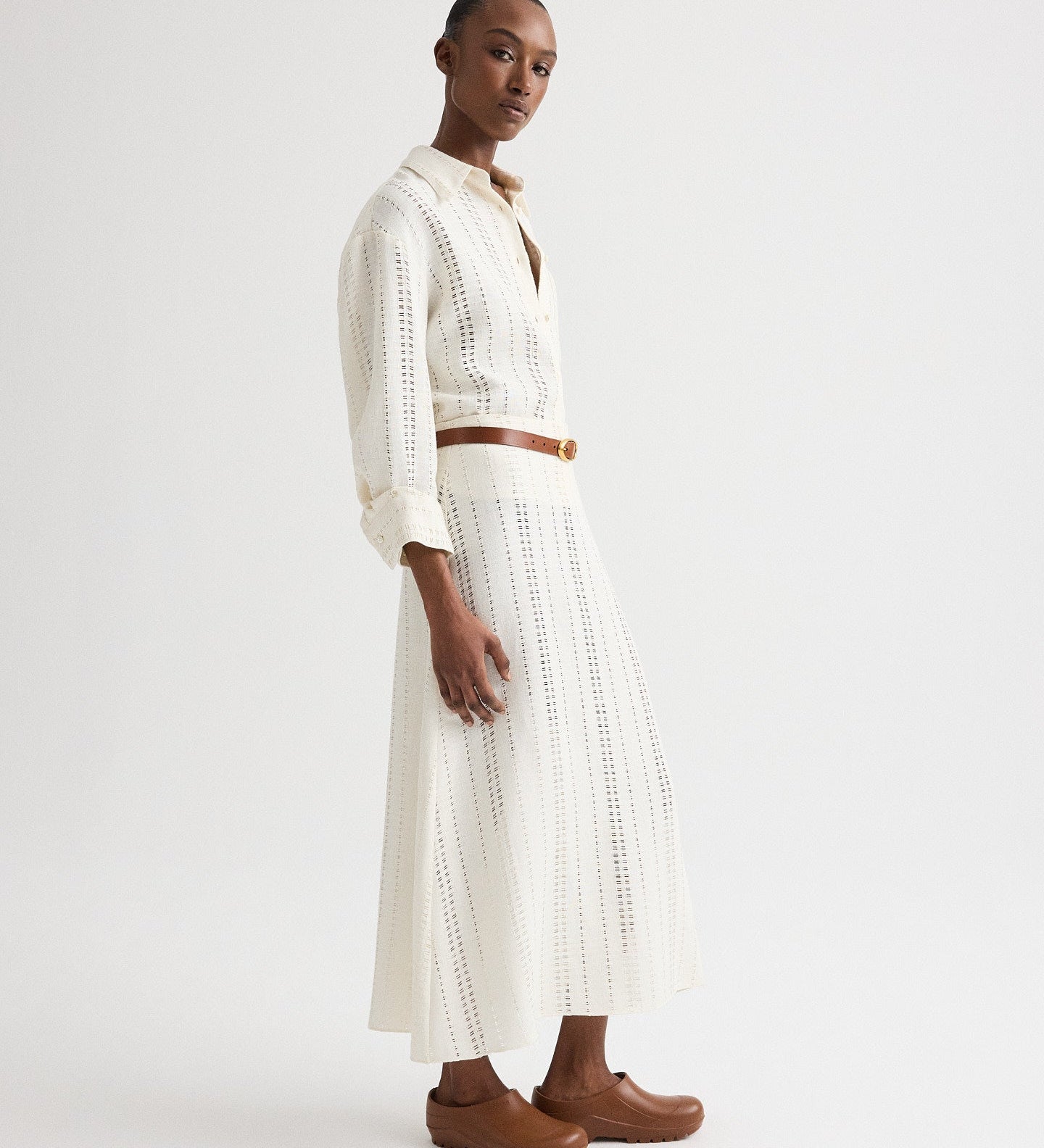 TWP - J.D. Shirt in Ladder Weave Linen