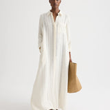 TWP - Jenny's Gown in Ladder Weave Linen