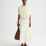 TWP - The A - Line Skirt in Fluid Linen Shirting