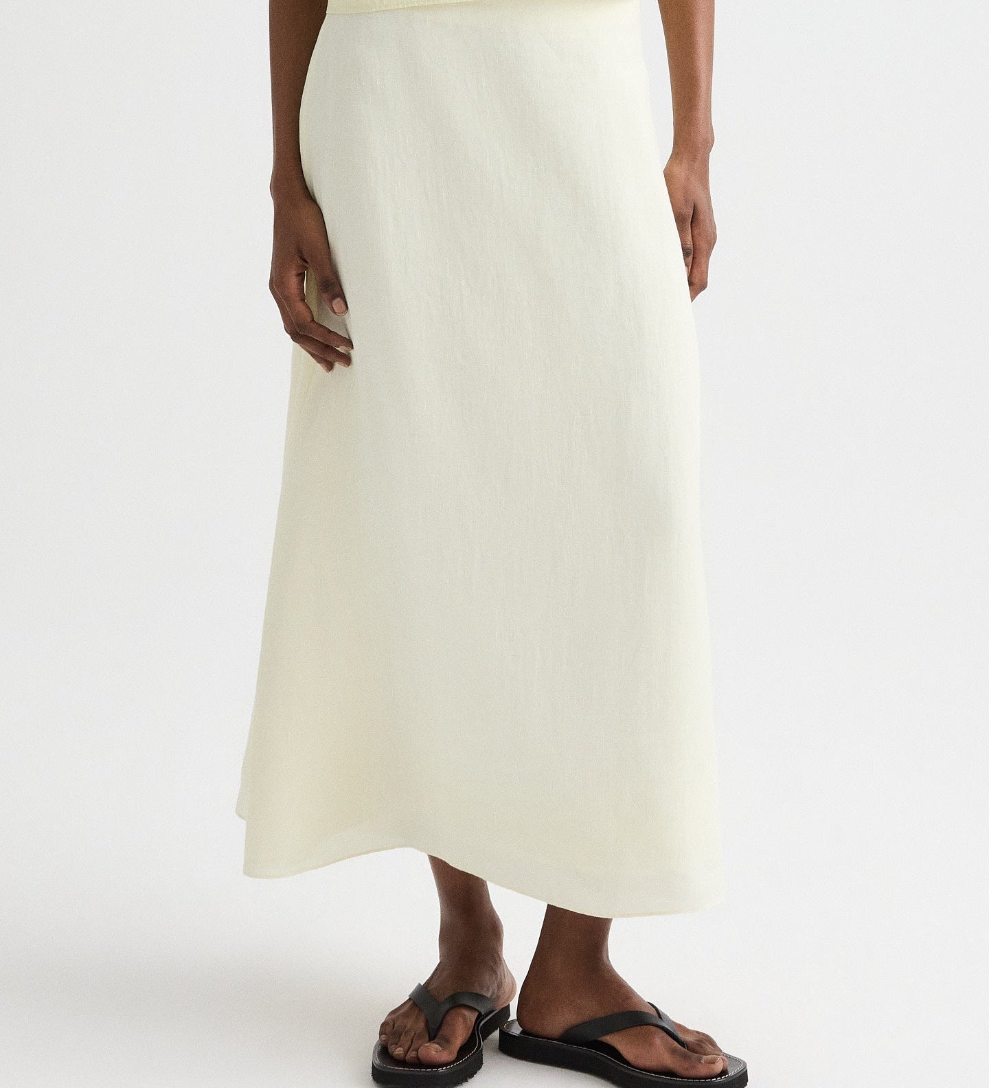 TWP - The A - Line Skirt in Fluid Linen Shirting