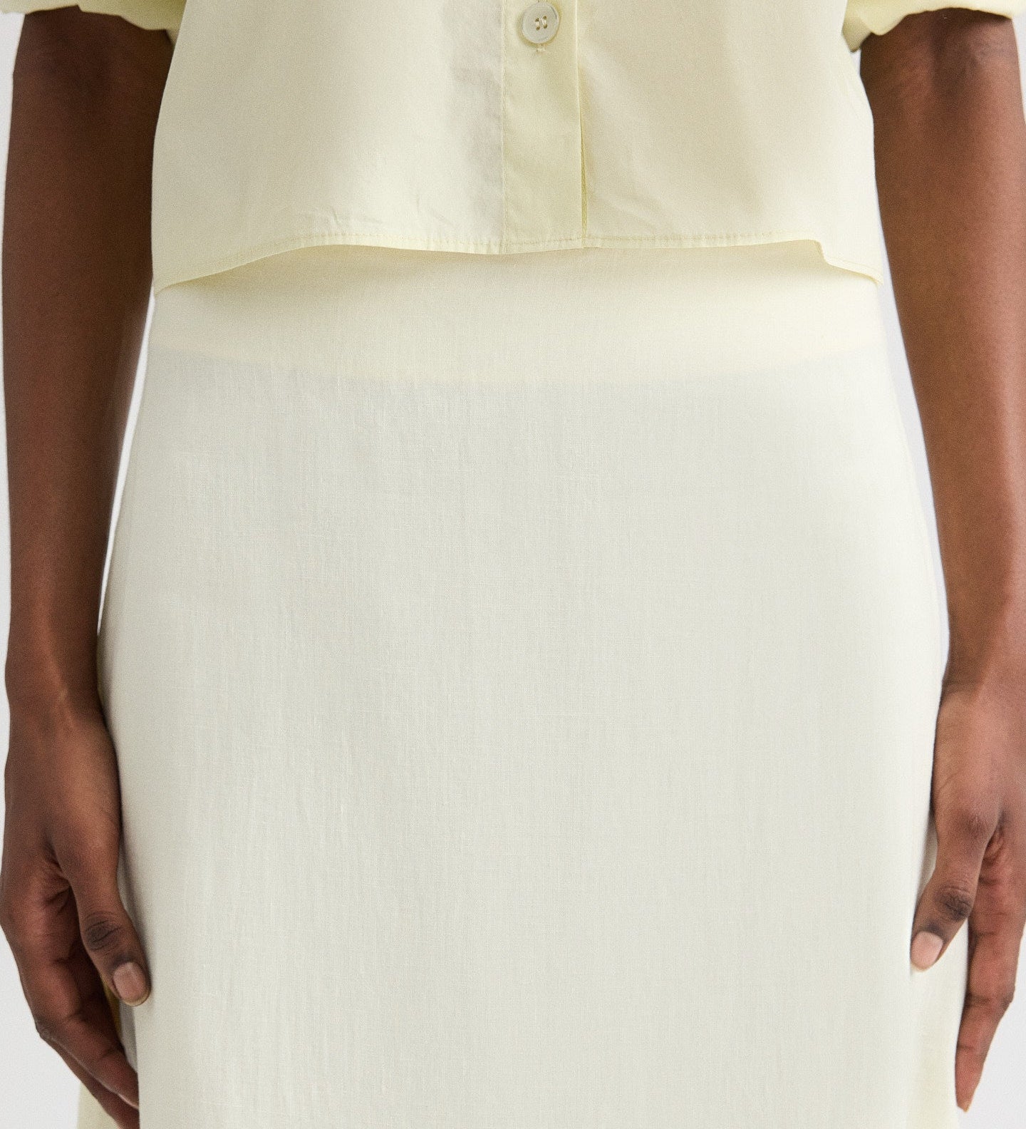 TWP - The A - Line Skirt in Fluid Linen Shirting