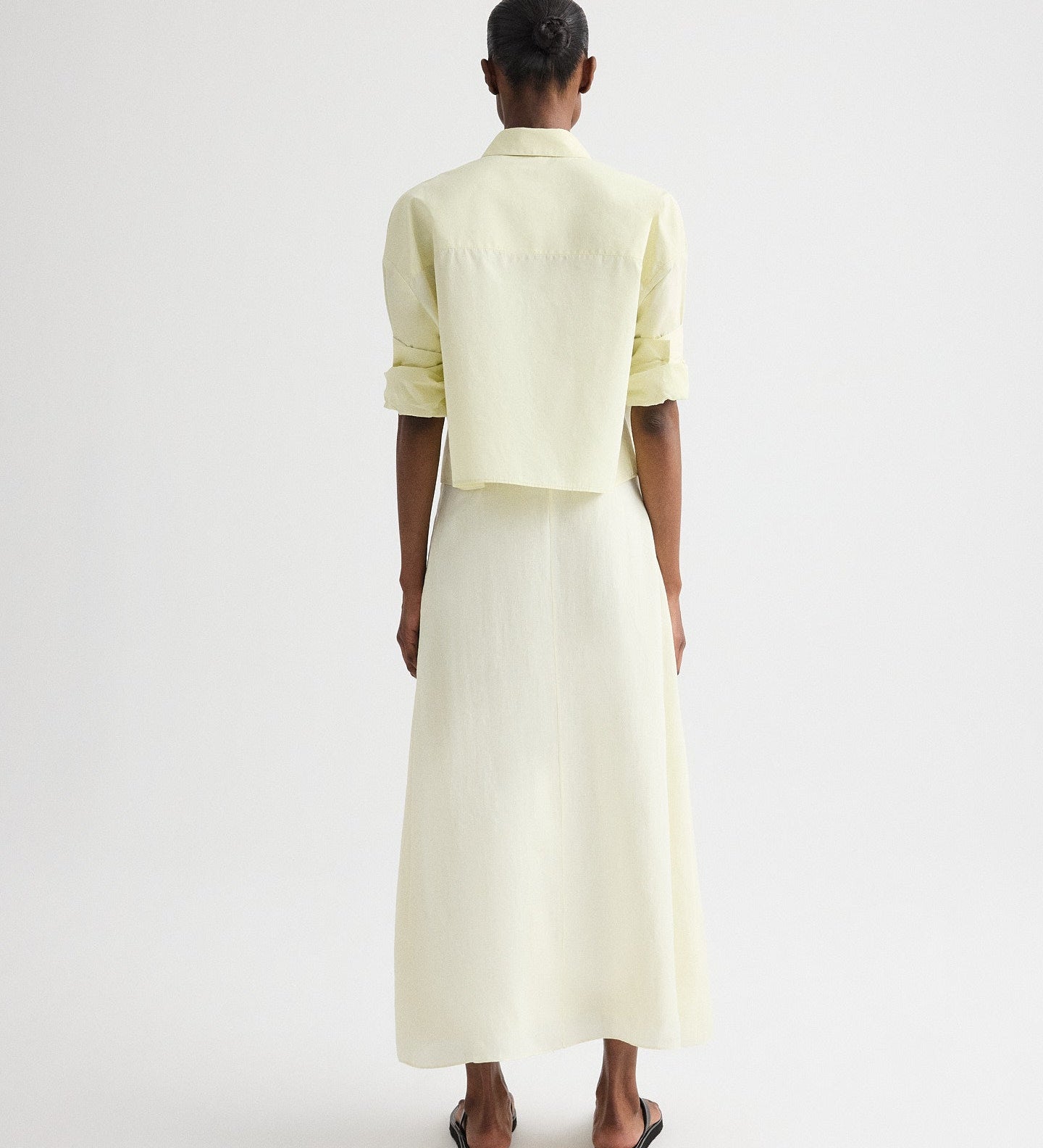 TWP - The A - Line Skirt in Fluid Linen Shirting