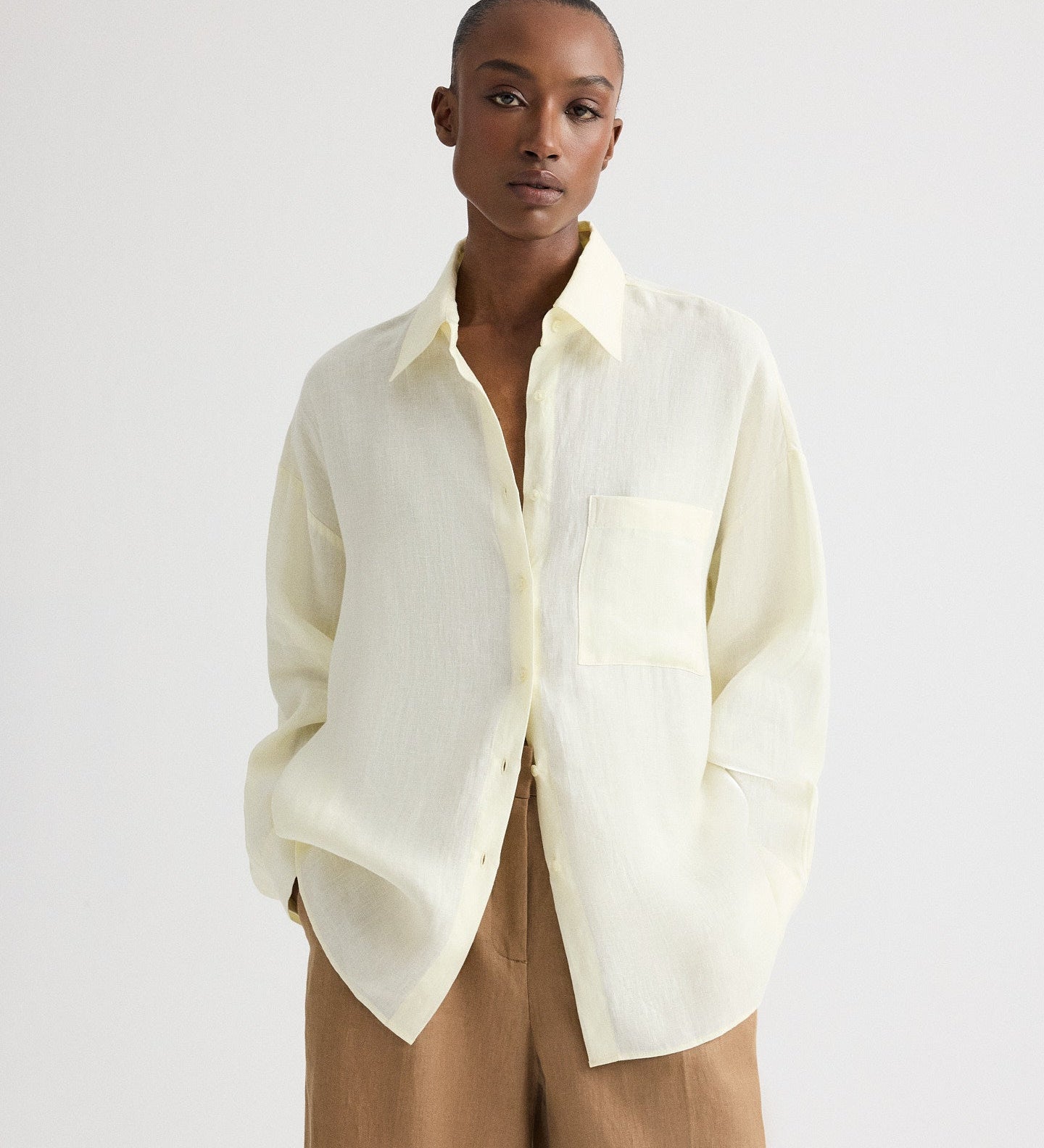TWP - Something Borrowed Shirt in Fluid Linen Shirting