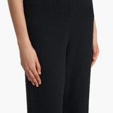 Khaite - Walter Pant in Black Textured Giro Inglese
