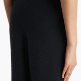 Khaite - Walter Pant in Black Textured Giro Inglese