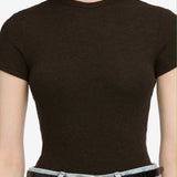 FRAME - The Rib Baby Tee -- Coffee