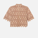 FRAME - The Lace Button Up Shirt -- Blush