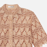 FRAME - The Lace Button Up Shirt -- Blush