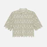 FRAME - The Lace Button Up Shirt -- Soft Mint