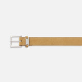 FRAME - The Suede Square Buckle Belt -- Light Camel