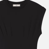 FRAME - The Jersey Nipped Dress -- Black