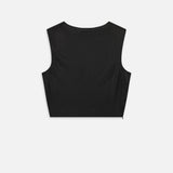 FRAME - The Mesh Twist Tank -- Black