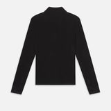 FRAME - The Long Sleeve Caddy Polo -- Black