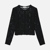 FRAME - The Crochet Cardi -- Black