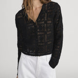 FRAME - The Crochet Cardi -- Black