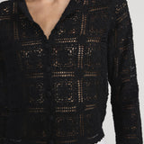FRAME - The Crochet Cardi -- Black