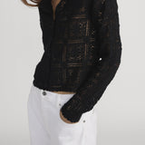 FRAME - The Crochet Cardi -- Black