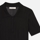 FRAME - The Ribbed Polo -- Black