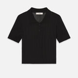 FRAME - The Ribbed Polo -- Black