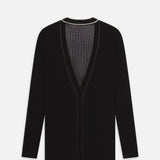 FRAME - The Varsity Cardigan -- Black Multi