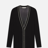 FRAME - The Varsity Cardigan -- Black Multi