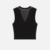 FRAME - The Varsity Vest -- Black Multi