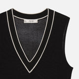 FRAME - The Varsity Vest -- Black Multi