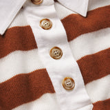 FRAME - The Bold Stripe Polo -- Chestnut Multi