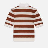 FRAME - The Bold Stripe Polo -- Chestnut Multi