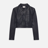 FRAME - The Small Leather Jacket -- Dark Indigo
