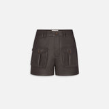 FRAME - The Leather Scout Short -- Truffle