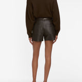 FRAME - The Leather Scout Short -- Truffle