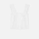 FRAME - The Eyelet Tank -- White