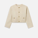 FRAME - The Trim Jacket -- Cream Multi