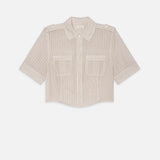 FRAME - The Stripe Utility Shirt -- Cream Multi