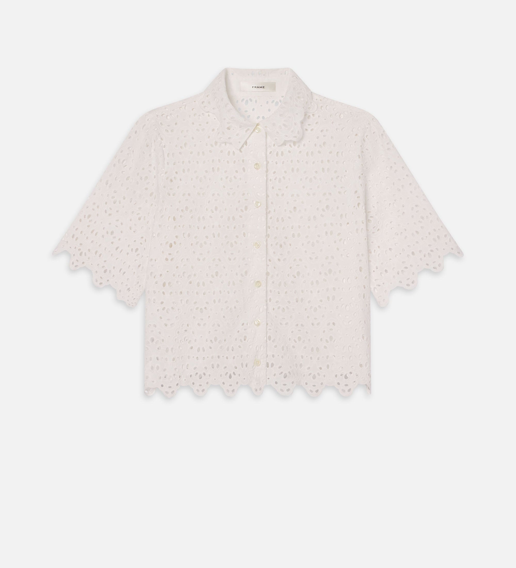 FRAME - The Deco Eyelet Top
