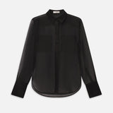 FRAME - The Silk Organza Shirt -- Black