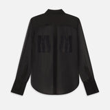 FRAME - The Silk Organza Shirt -- Black