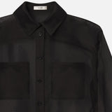 FRAME - The Silk Organza Shirt -- Black
