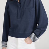FRAME - The Stripe Cuff Sweatshirt